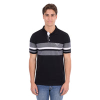 'Brett' Polo Shirt - Black/Grey