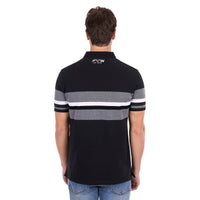 'Brett' Polo Shirt - Black/Grey