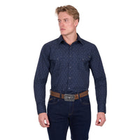 ‘Marc' Longsleeve Shirt - Navy/Multi