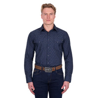 ‘Marc' Longsleeve Shirt - Navy/Multi