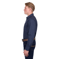 ‘Marc' Longsleeve Shirt - Navy/Multi