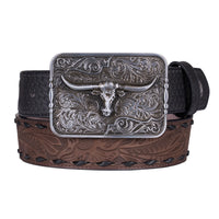 'Roderick' Belt - Black/Tan