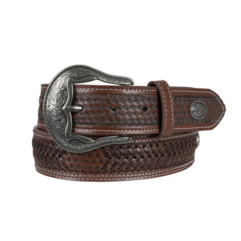 'Rylan' Mens Belt - Dark Tan