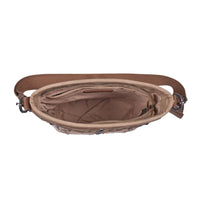 Pure Western Embroidery Crossbody Bag - Natural