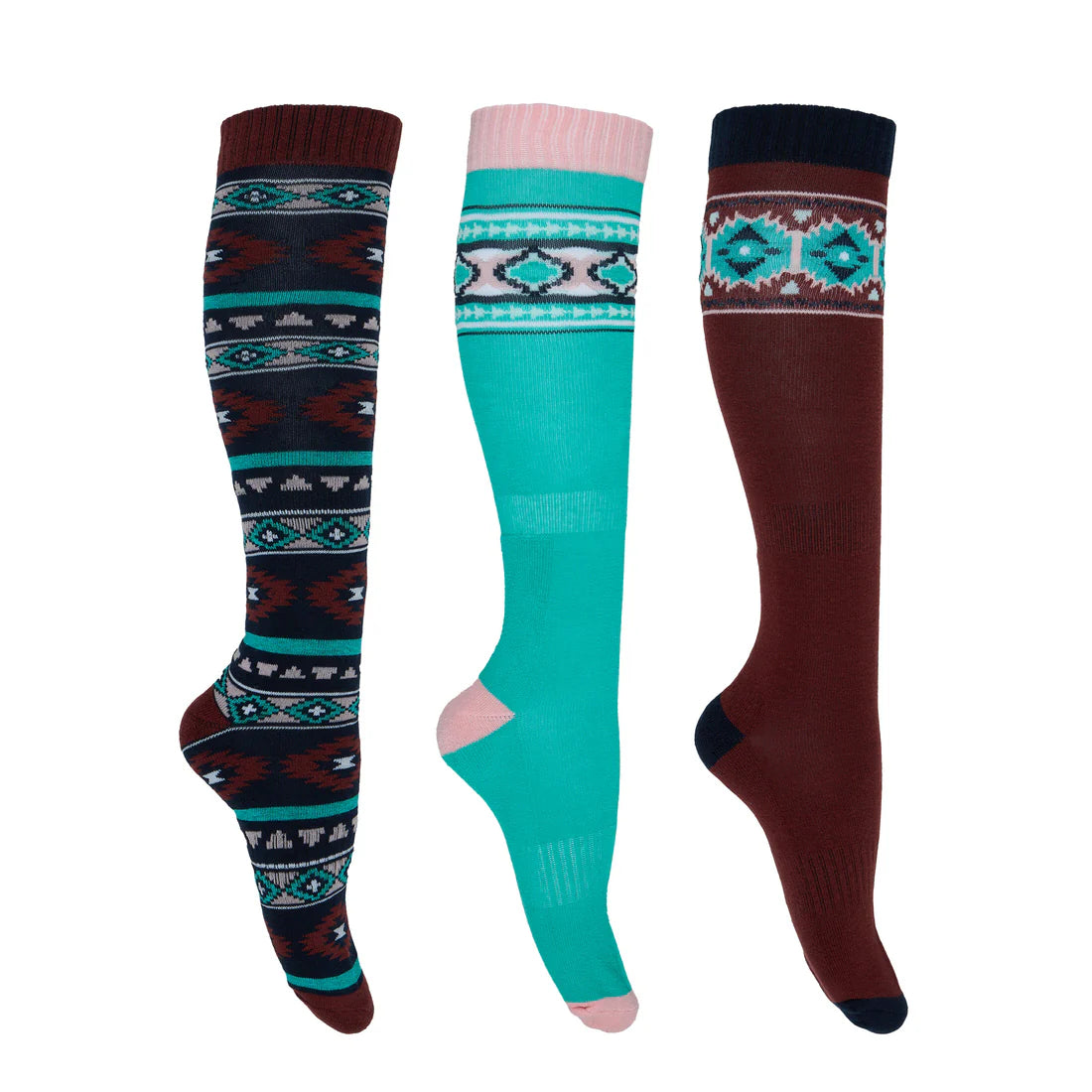 Pure Western Riding Socks - Turq
