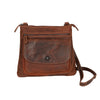 'Rotorua' Leather Crossbody Shoulder Bag - Sandal