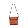 'Nora' Leather Crossbody Bag - Cognac