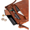 Leather Crossbody Shoulder Bag - Cognac