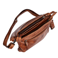 Leather Shoulder Bag - Cognac