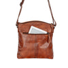 Woven Leather Shoulder Bag - Cognac