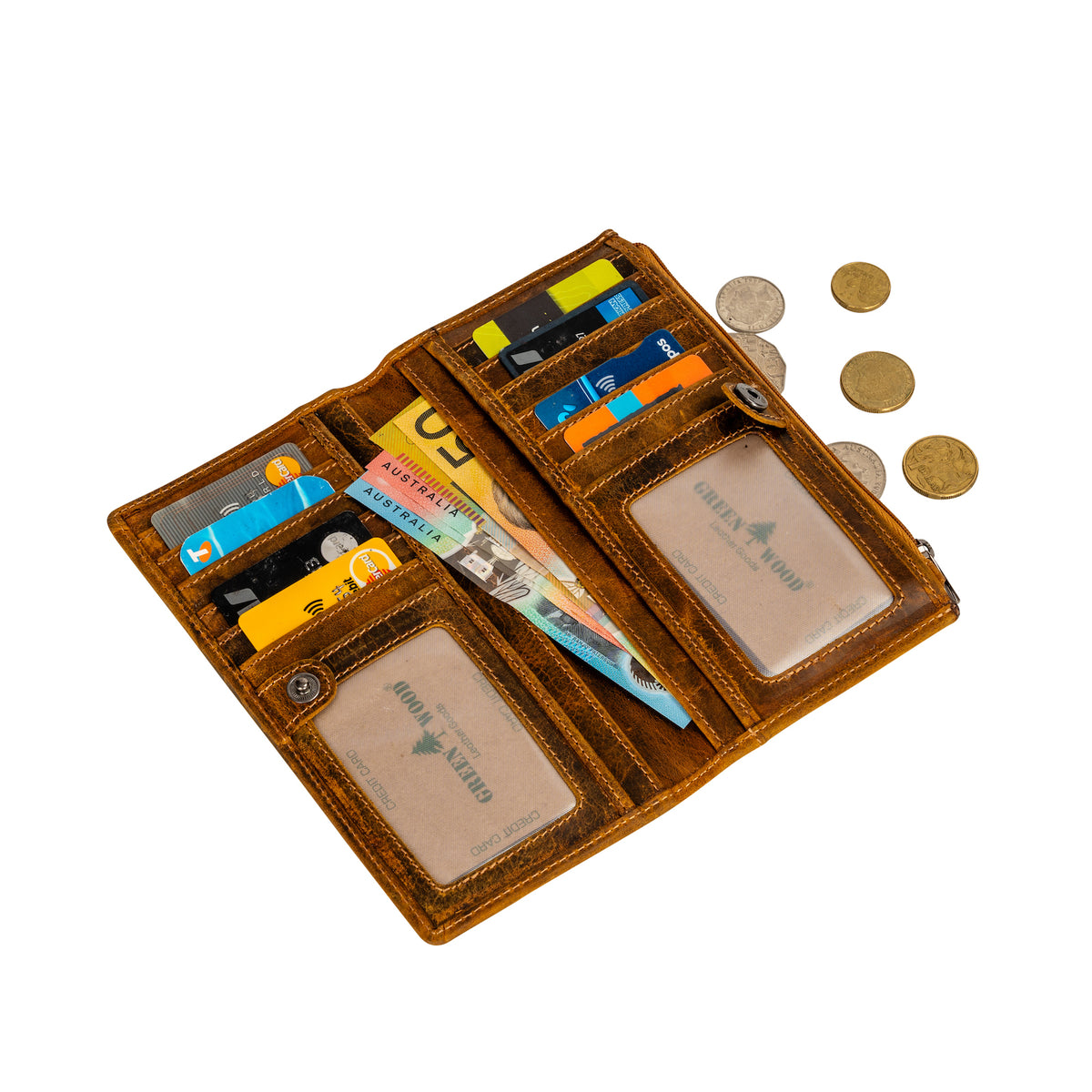 Leather Wallet - Brown