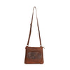 'Rotorua' Leather Crossbody Shoulder Bag - Sandal