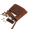 'Rotorua' Leather Crossbody Shoulder Bag - Sandal