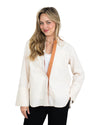 'Emma' Contrast Shirt - Ivory