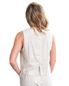 'Leah' Linen Tank Top - Natural