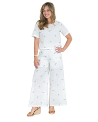 'Jenny' Linen Pant Set - White