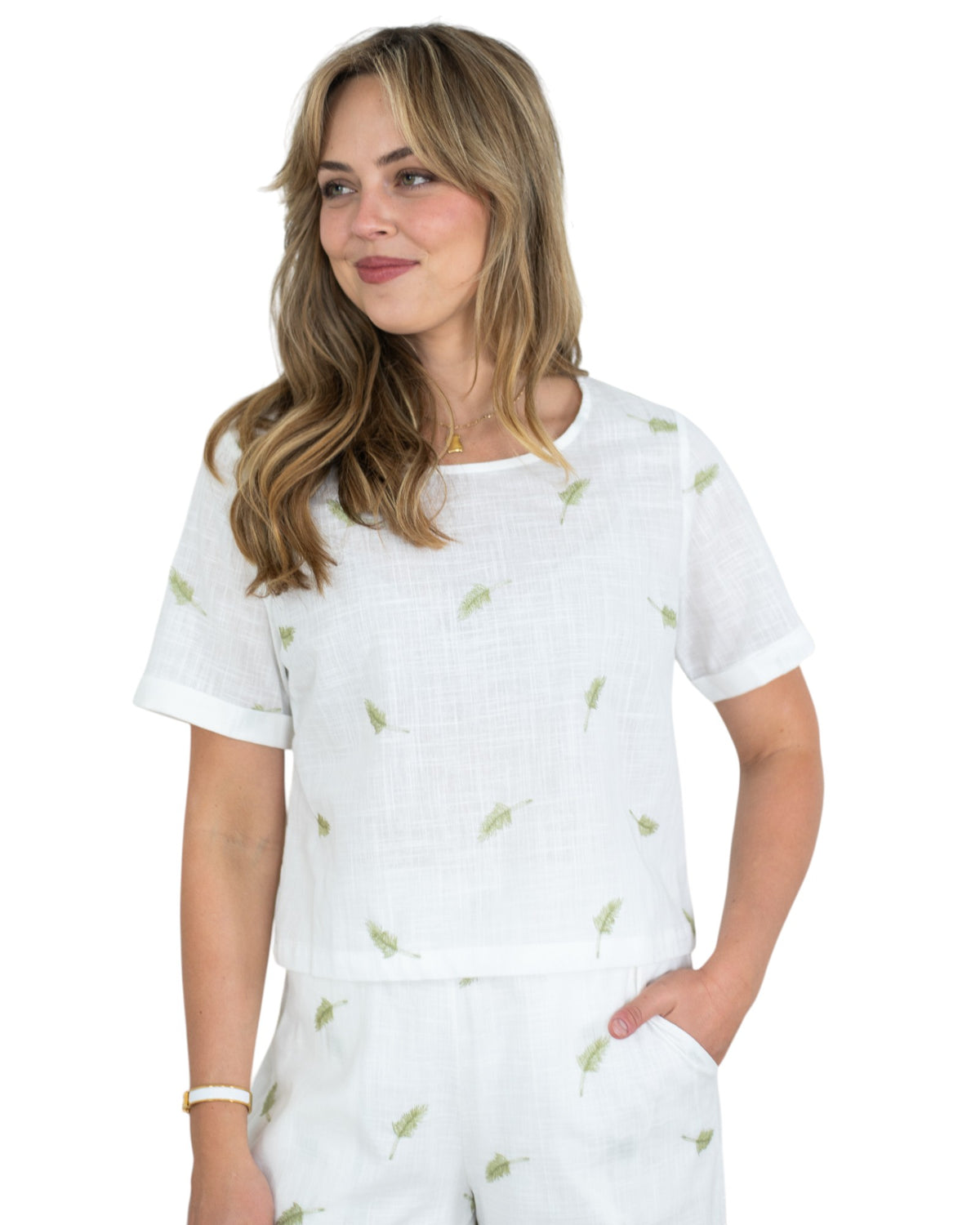 'Jenny' Linen Pant Set - White