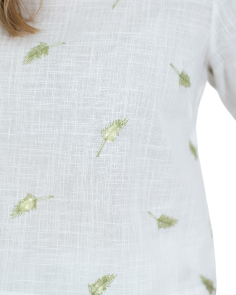 'Jenny' Linen Pant Set - White