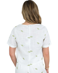 'Jenny' Linen Pant Set - White