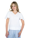 'Tracey' Linen Top - White