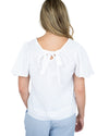 'Tracey' Linen Top - White