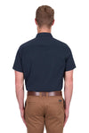 ‘Roger' Shortsleeve Linen Shirt - Navy