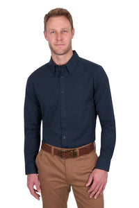 ‘Roger' Longsleeve Linen Shirt - Navy
