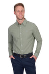'Christopher' Longsleeve Linen Shirt - Sage