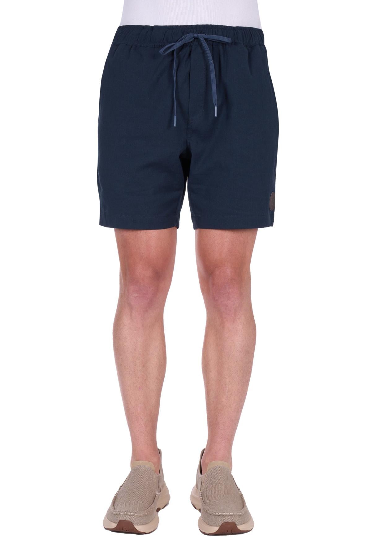 'Felix' Linen Shorts - Navy