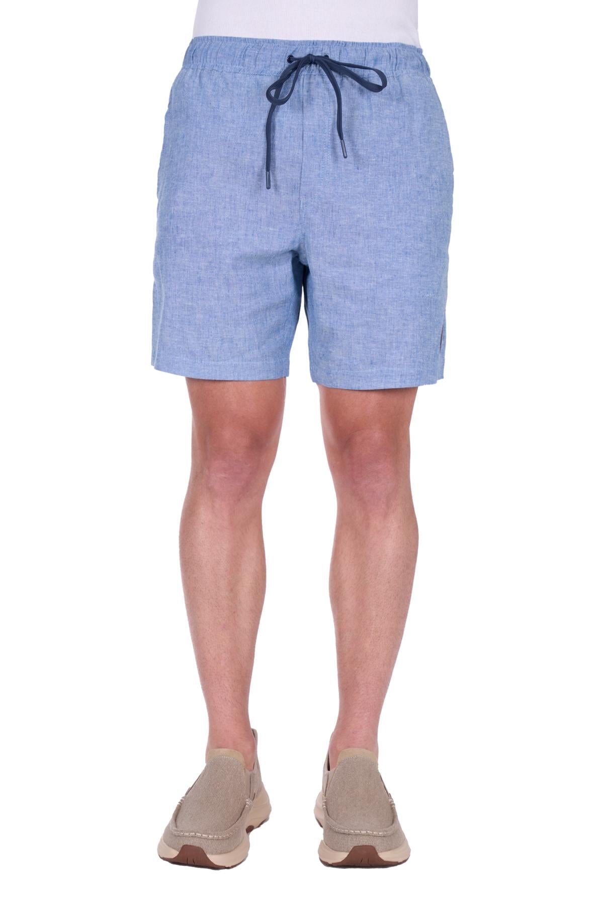 'Felix' Linen Shorts - Chambray