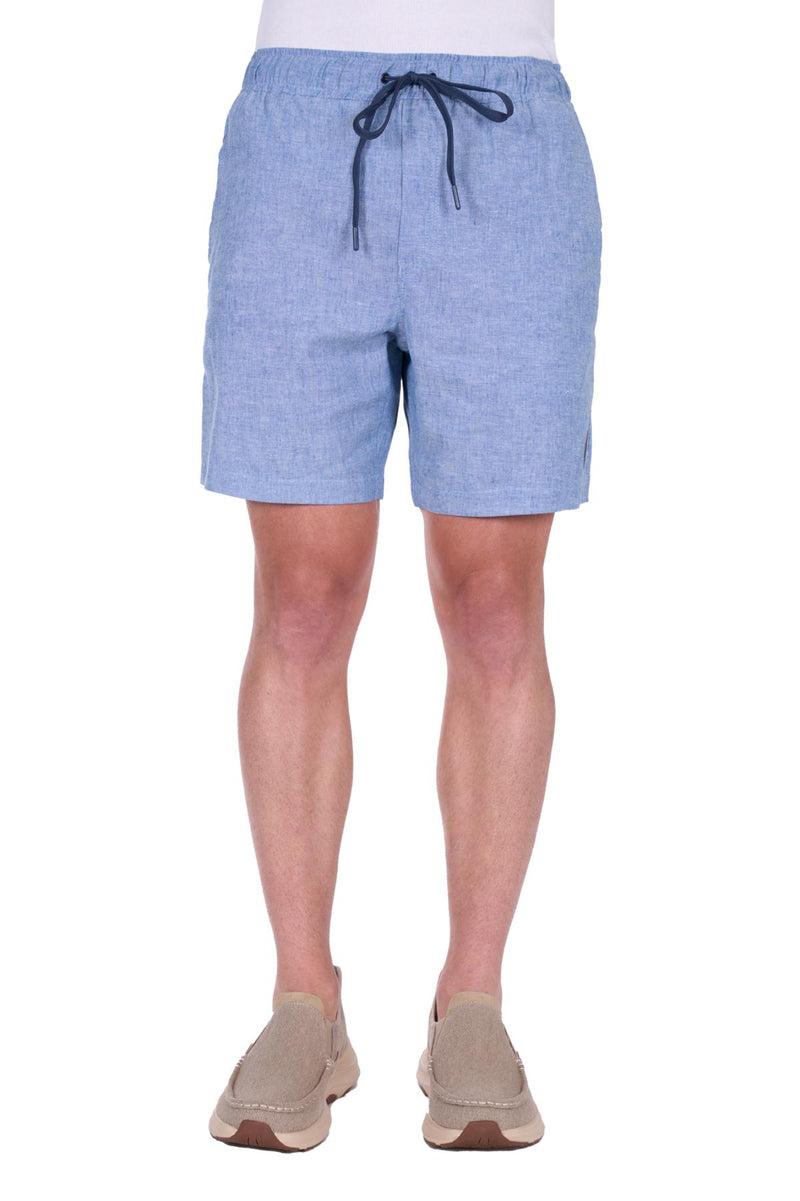 'Felix' Linen Shorts - Chambray