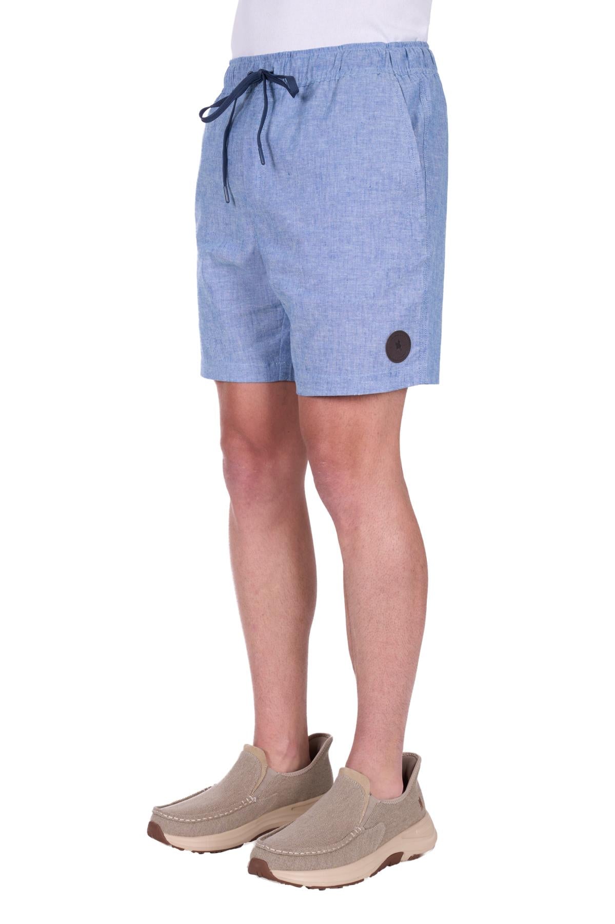 'Felix' Linen Shorts - Chambray