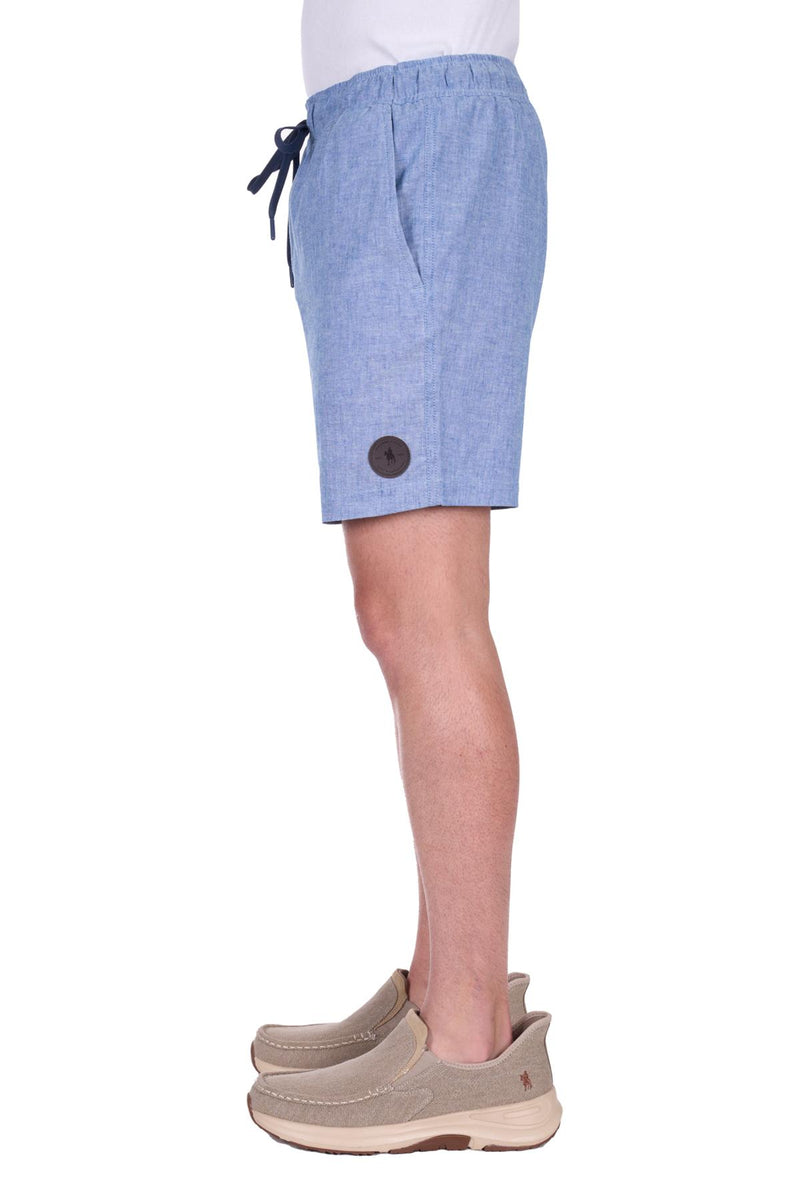 'Felix' Linen Shorts - Chambray