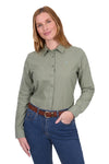 'Blake' Linen Longsleeve Shirt - Sage