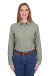 'Blake' Linen Longsleeve Shirt - Sage