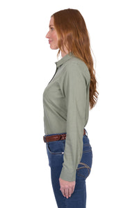 'Blake' Linen Longsleeve Shirt - Sage
