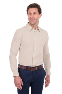 TC Mens TC Linen Longsleeve Shirt - Natural Marle