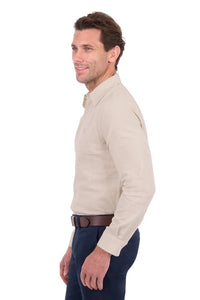 TC Mens TC Linen Longsleeve Shirt - Natural Marle