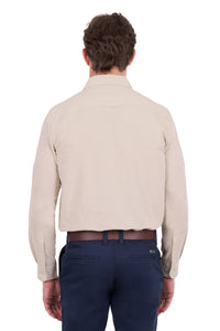TC Mens TC Linen Longsleeve Shirt - Natural Marle