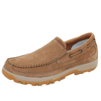 Mens Cellstretch Slip On Driving Moc - Camel