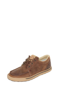 Leather Loper Lace Up Tooled Heel