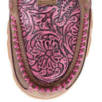 Women's Pink Tooled Cellstretch Slip On Mocs