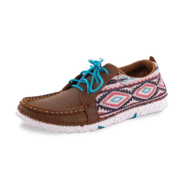 [SALE] Womens Zero-X Moc Toe Lace Up Sneaker - Aztec