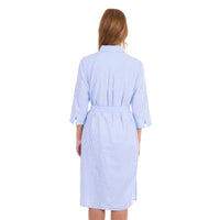 'Bea' Shirt Dress - Blue/White Stripe