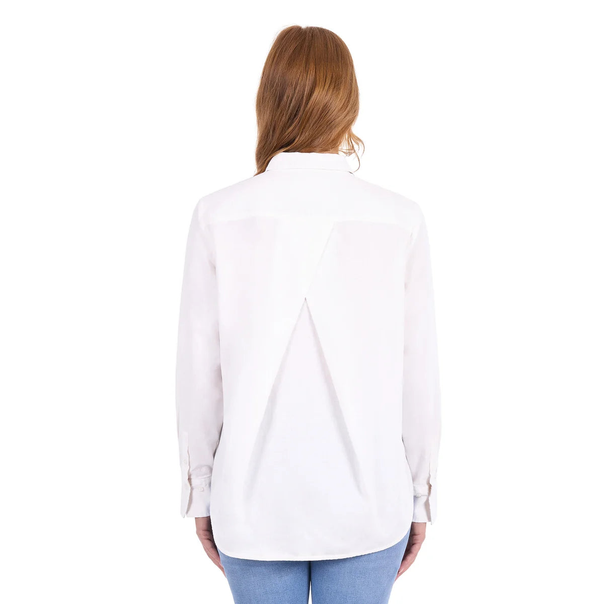 'Elvie' Linen Longsleeve Shirt - White