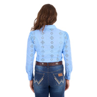 'Fleur' Longsleeve Shirt - Cornflower Blue