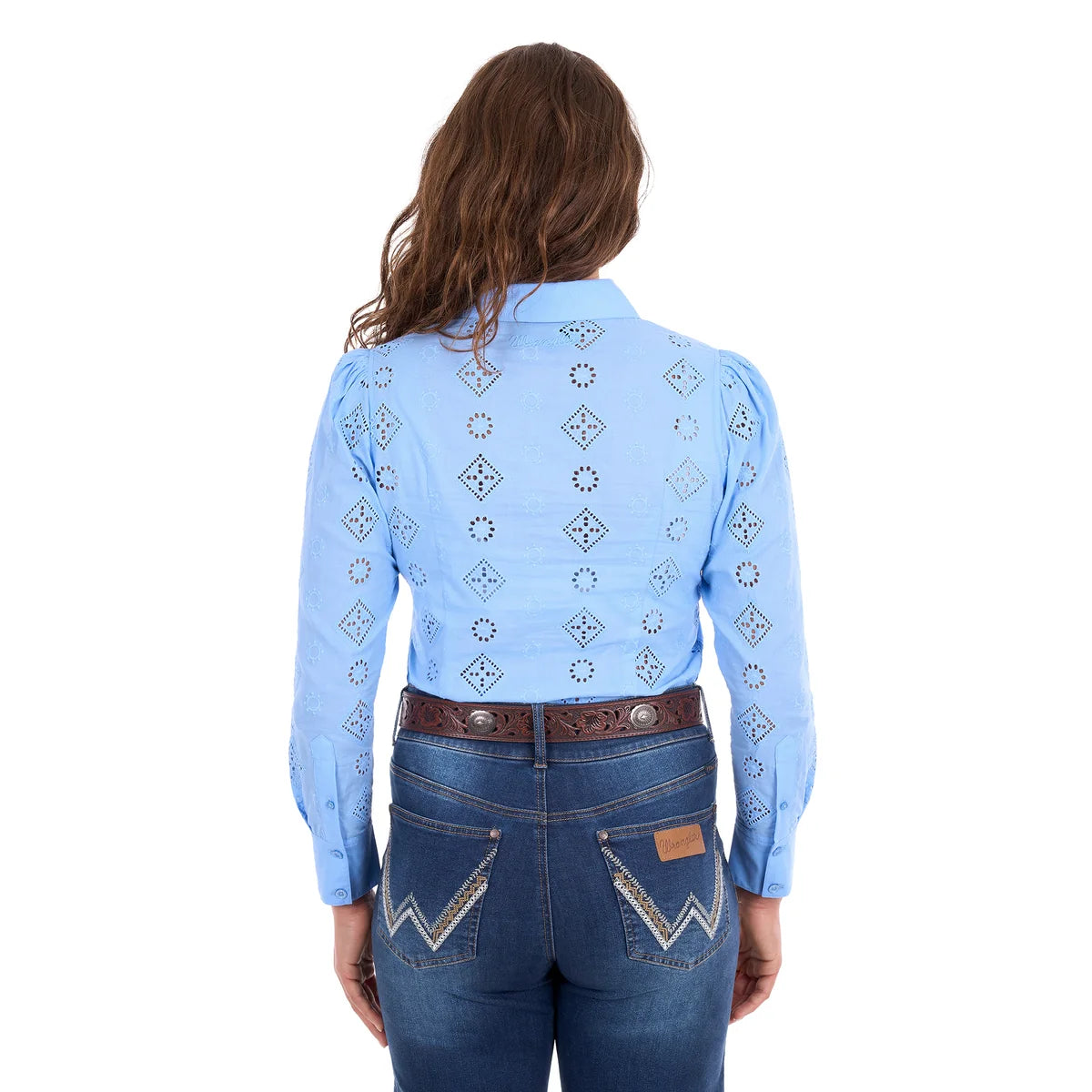 'Fleur' Longsleeve Shirt - Cornflower Blue