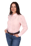 'Lilly' Print Long Sleeve Shirt - Pink