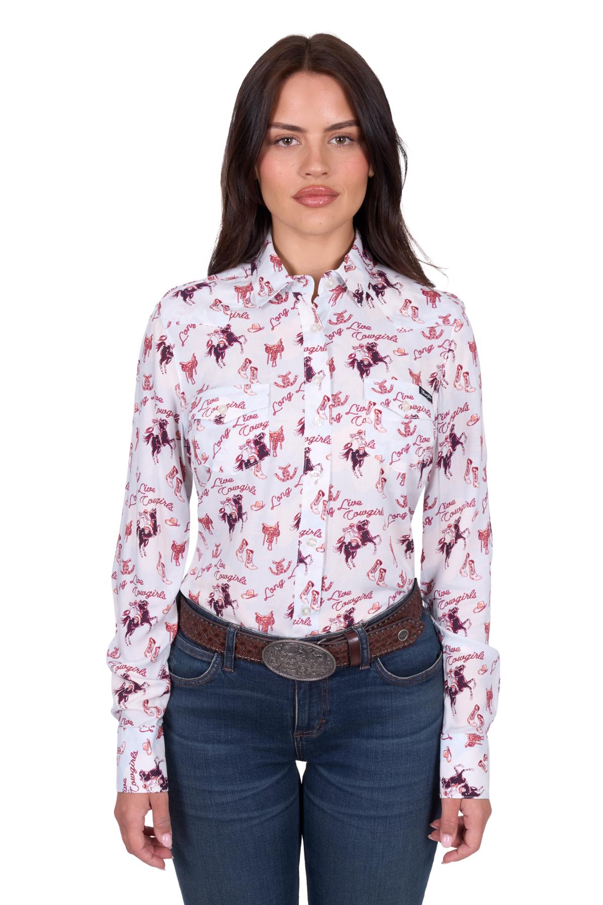 'Doreen' Long Sleeve Print Shirt - Long Live Cowgirls