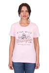 'Tahlia' Short Sleeve Tee - Blush